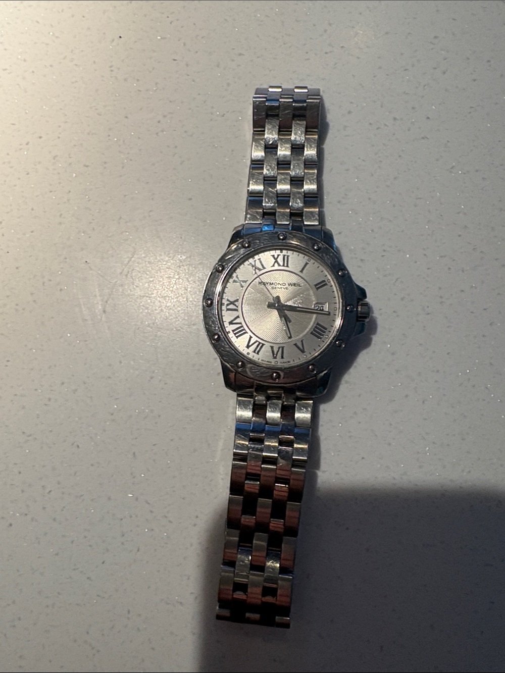 Raymond Weil Silver-Tone Men's Bracelet Watch with Roman Dial